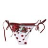 White Floral Print Swimsuit Bikini Bottom Swimwear