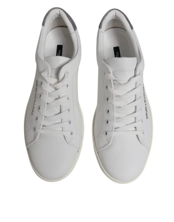 White Suede Leather Low Top Sneakers Shoes