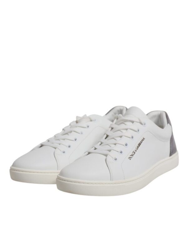 White Suede Leather Low Top Sneakers Shoes