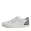 White Suede Leather Low Top Sneakers Shoes