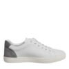 White Suede Leather Low Top Sneakers Shoes