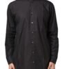 Black Cotton Button Down Men Casual Shirt
