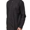 Black Cotton Button Down Men Casual Shirt