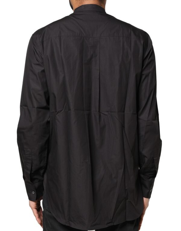 Black Cotton Button Down Men Casual Shirt