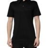 Black Polyester DG Logo Collared Polo T-shirt