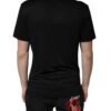 Black Polyester DG Logo Collared Polo T-shirt