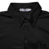 Black Polyester DG Logo Collared Polo T-shirt