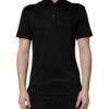 Black Polyester DG Logo Collared Polo T-shirt