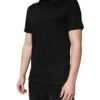 Black Polyester DG Logo Collared Polo T-shirt