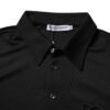 Black Polyester DG Logo Collared Polo T-shirt