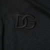 Black Polyester DG Logo Collared Polo T-shirt