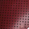Burgundy Black Logo Embellished Men Zip Flat Pouch Bag