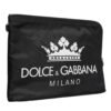 Black DG Milano Print Nylon Pouch Clutch Bag