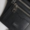 Black Calfskin Logo Plaque Belt Waist Men Fanny Pack Bag