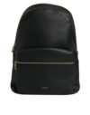 Black DG Leather Logo Print Travel Back Pack Bag