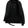 Black DG Leather Logo Print Travel Back Pack Bag
