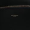 Black DG Leather Logo Print Travel Back Pack Bag