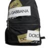 Black Logo Tape Polyamide School Travel Backpack Bag
