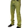 Yellow Cotton Stretch Skinny Men Denim Jeans