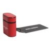 Red Calfskin Leather Logo Print Flip Holder Airpods Case