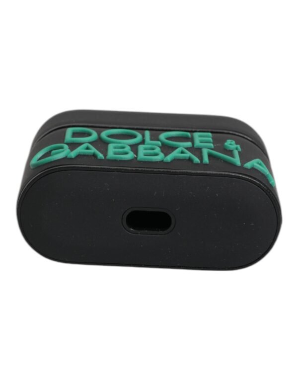 Black Orange Silicone Embossed Logo Airpods Case