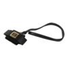 Black Leather Strap Gold Metal Logo Plaque Airpods Case