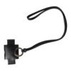 Black Leather Strap Gold Metal Logo Plaque Airpods Case