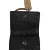 Black Leather Strap Gold Metal Logo Plaque Airpods Case
