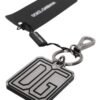 Gray Black DG Rubber Logo Silver Men's Keychain Keyring