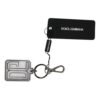 Gray Black DG Rubber Logo Silver Men's Keychain Keyring