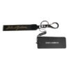 Black Logo Nylon Silver Brass Men Holder Keychain Keyring