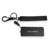 Black Logo Nylon Silver Brass Men Holder Keychain Keyring