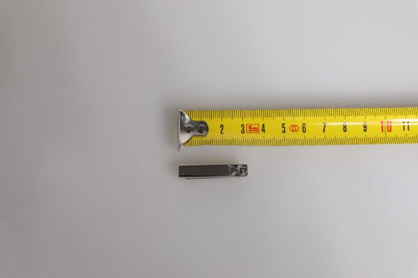 6803487.jpeg Silver Tone Brass Logo Branded Tie Clip Bar