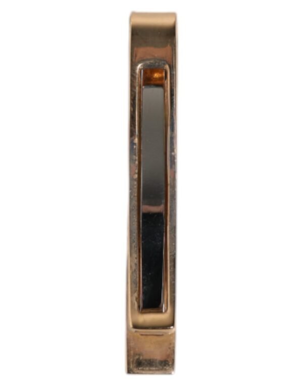 Gold Tone Brass Logo Branded Tie Clip Bar