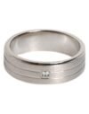 Silver Tone Brass Clear Crystal DG Logo Ring