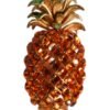 Gold Brass Pineapple Crystal Jewelry Brooch Pin