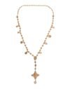 Gold Tone Chain Brass Beaded Statement Sicily Necklace