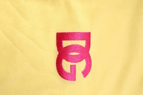 Yellow Cotton Logo Collared Polo T-shirt