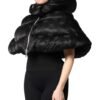 Black Padded Puffer Hooded Full Zip Cropped Jacket