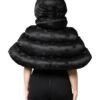 Black Padded Puffer Hooded Full Zip Cropped Jacket
