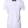 White Printed Cotton Round Neck Top T-shirt