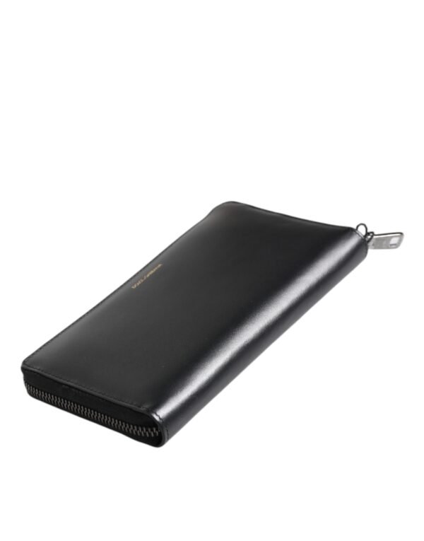 Black Blue Exotic Leather Embossed Continental Wallet