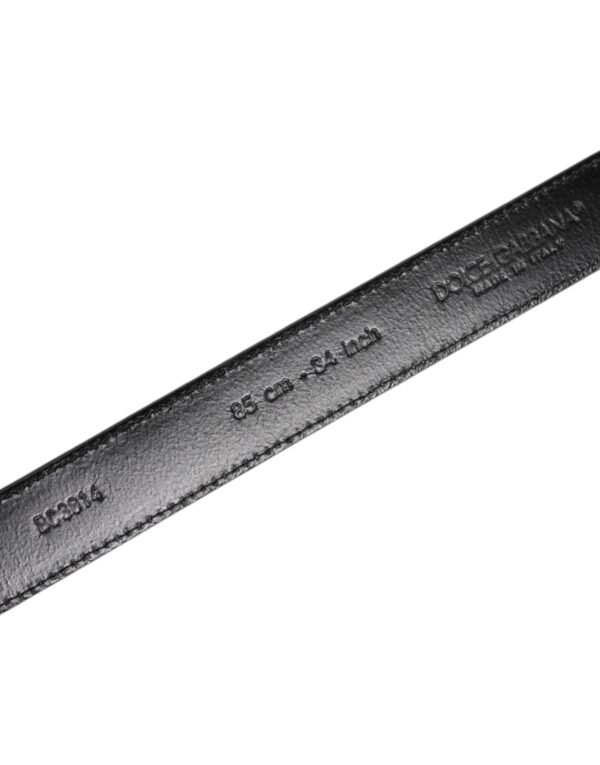 6894720.jpeg Gray Leather Silver Tone Metal Buckle Belt