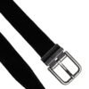 Black Leather Metal Buckle Classic Belt