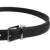 Black Calf Leather Classic Metal Buckle Belt