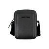 Sleek Black Shoulder Bag with Logo Detail