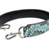 Black Blue Exotic Leather Bag Shoulder Strap