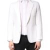 White Single Breasted Men Coat Blazer Suit