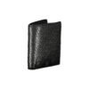 Sleek Black Leather Dual-Compartment Wallet