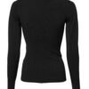 Black Viscose Long Sleeves Pullover Top